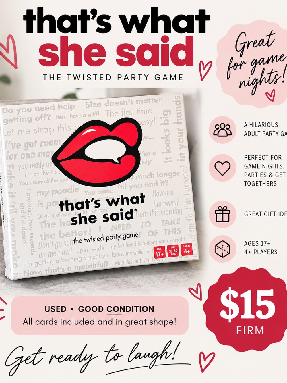 That’s What She Said Party Game - Red